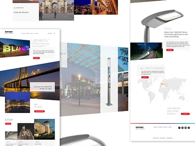 A quick and clean mockup for a quick bid winning - larger view homepage design lighting product marketing ui web