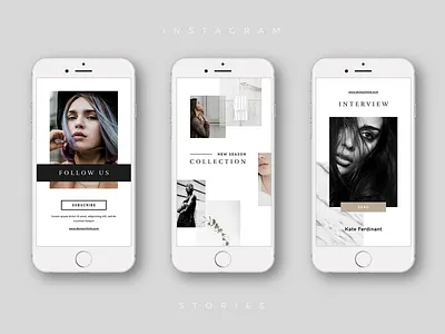 Luxury Instagram Stories brand branding design instagram layout logo luxury media minimalistic presentation social stories template ui