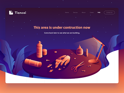 Under Construction Page construction model paint robot scissors starry night
