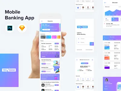 Mobile Banking Application banking free psd mobile app mobile banking mobile banking psd mobile ui retail bank ui ux