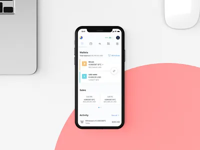 OpenNode - Mobile App blue clean design desktop flat interface iphone mobile significa ui ux white