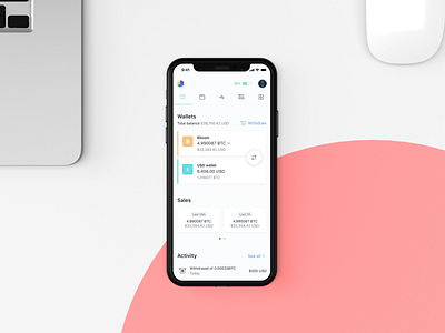 OpenNode - Mobile App blue clean design desktop flat interface iphone mobile significa ui ux white