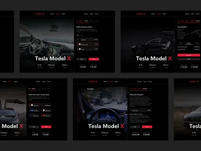 Tesla - Design your Model X automotive black colors dark minimal product design shopping tesla tesla car ui design web design
