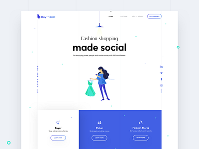 Buyfriend Website - Home app illustration ios mobile ui userinterface visualdesign webdesign website