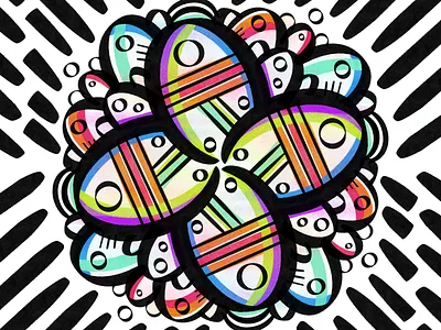 Symmetry flower ipad pattern procreate symmetry