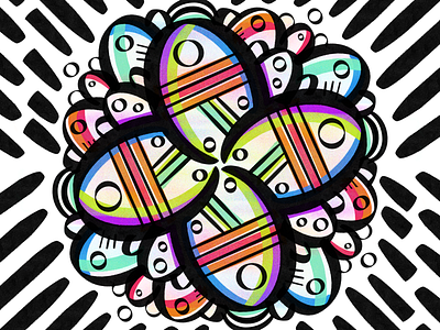 Symmetry flower ipad pattern procreate symmetry