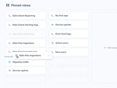 Organize pinned add blank cards drag and drop edit empty move movember organize slots