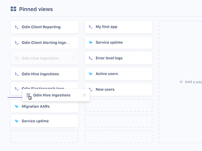 Organize pinned add blank cards drag and drop edit empty move movember organize slots