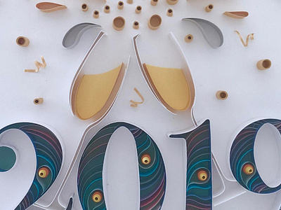 JJBLN | Hello 2019! 2019 celebrate handmade handmade font handmade type new year paper paper art paper illustration paper typography typography