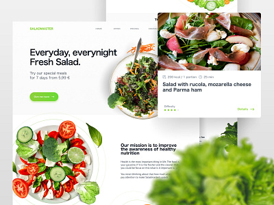 Saladmaster Landing Page design healthy landing landing page salad ui web