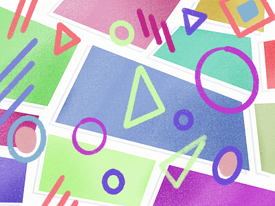 Shapes blocks circles design illustration ipad pastel procreate shapes