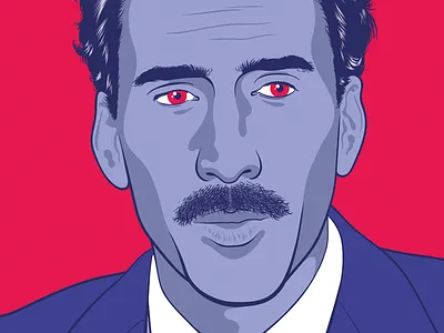 Nicolas Cage Illustration hand drawn illustration nicolas cage print screen print