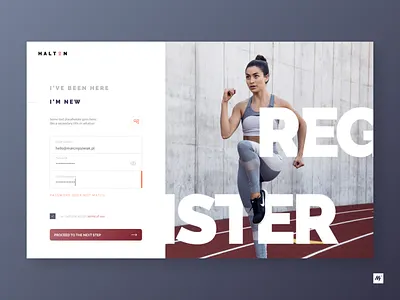 Login / Register dailyui design interface interface design landing page landingpage minimal page site template ui ux visual visualdesign web webdesign website