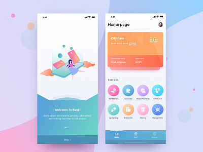 Private Bank IOS App I 01 2019 app app design 2019 bank account bank app bank card bank of america banking app best app design branding colorful app currency converter currency exchange currency transaction app icon illustration latest app design typography ui designer user ineterface design ux design