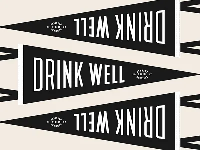 Pennant Pennants coffee drink flag lettering merch pennant photoshop roaster vintage