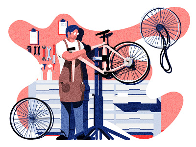 Dream workplace at home bicycle bike mechanic