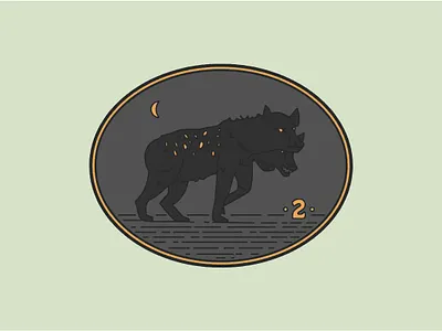 Day 2 - Hyena 30creatures animals branding challenge daily design hyena illustration logo