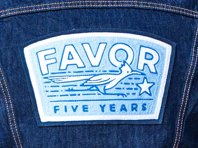 Keep Running anniversay favor five patch road runner