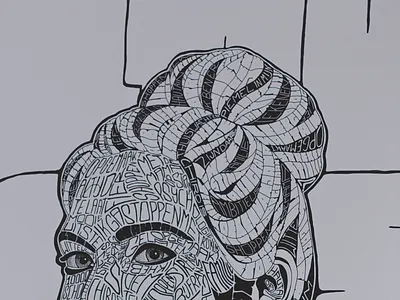 Lou Typeface art black white brush design font graphic graphic design handlettering illustration illustrative lettering portait poster typo typography vector written