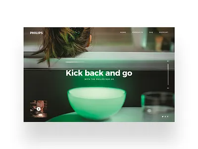 Philips Hue UI daily ui dailyui design challenge led lights minimal modern philips hue simple social media ui ui design ui designer user interface ux design