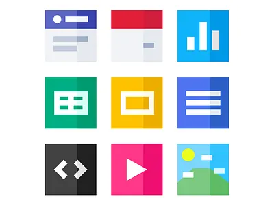 Media Files Icons Set agenda doc event excel files icons illustration image media post slides video