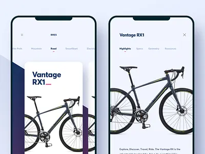 Schwinn Mobile App app application clean gradiant ios modern ui ux
