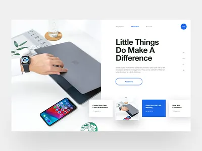 Motivation :: Blog Slider blog blog example blog landing page blog slide business clean creative interaction landing page laptop minimal sliders tranmautritam tranmautritam dribbble ui design ui web design vietnam vietnamese web design workspace