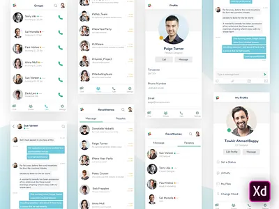 Slack - Mobile App ReDesign Concept (XD Freebie) app concept design free mobile app xd freebie freebie xd mobile app mobile app design mobile ui mobile ui kit slack slack app ui ui design ux ux design
