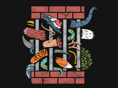 The Zoo aimals animal character animal illustration bear bird children book illustration cute design elephant fox graphic design graphic art illustration kids books rhino zoo