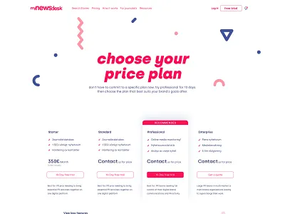 Price Page app branding card design cards design flat icon illustration landing page logo marketing pattern product branding typography ui ux web website