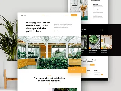 Plant Nursery Website 2019 design flat gardening housing minimal minimal landing page nursery plant plant nursery prelook tree typography ui ux web website website design