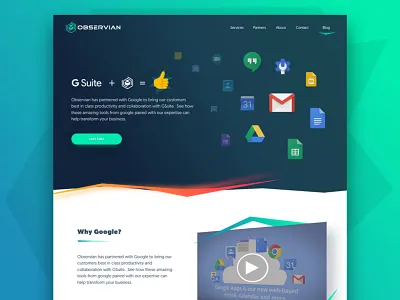 Observian is now a GSuite Partner! design gsap gsuite landing observian ui