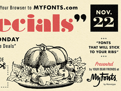 Black Friday Details No. 2 braggadocio design futura halftone illustration myfonts neue plak scripts texture type typography vintage