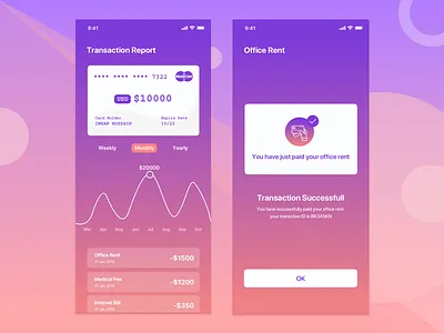 Banking App UI Design Concept app design banking banking app daily cost financial app sketch app ui design ui ux ux design