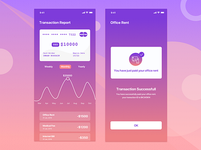 Banking App UI Design Concept app design banking banking app daily cost financial app sketch app ui design ui ux ux design