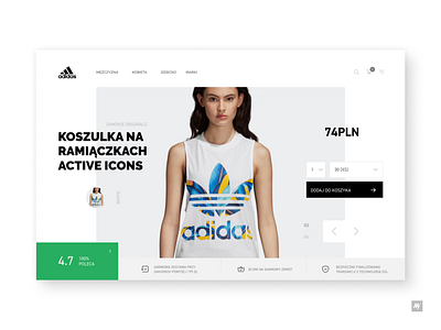 Adidas hero concept adidas brand dailyui design ecommerce figma interface interface design landingpage minimal site sketch template ui ux visualdesign web webdesign website