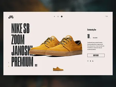 Nike SB - Product Page Concept clean concept design detail ecommerce flat grid interface nike online product page redesign shoe shoes shop skateboard store ui ux web