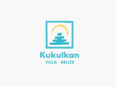 Kukulkan Villa Logo Design accomodation belize horeca luxury nature resort temples villa