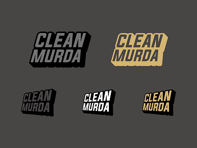 Clean Murda stickers brand branding logo stickers