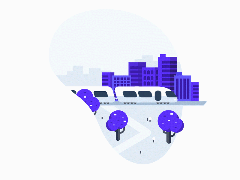 Train Animation add users animation branding design experiencer gif gif art illustration login login page mobile design signup train train station trains transit ui ux ux ui design vector