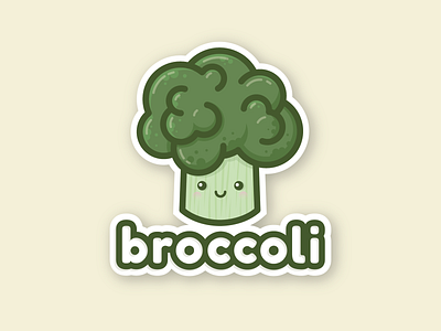 Broccoli sticker broccoli character cute illustration sticker