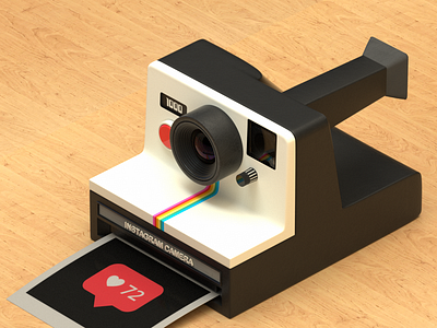 Polaroid 3d c4d cinema4d illustration instagram octane octanerender polaroid render