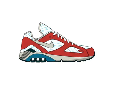 Nike Air Max 180 - Chill blue color design grey illustration ipad nike pattern procreate procreate app running shoe shoes white