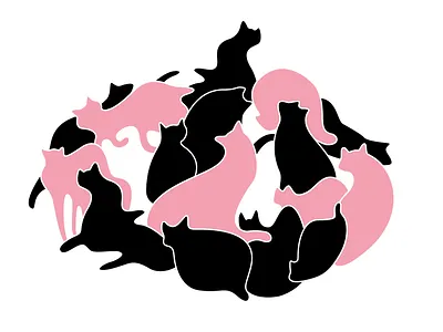 2019 Postcard cat illustration postcard