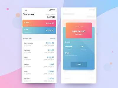 Private Bank IOS App I 03 2018 trends android app animation app design banking app best website 2018 colorful design currency app financial app illustration ios app design iphonex transactions typography ui ui designer us designer ux wallet