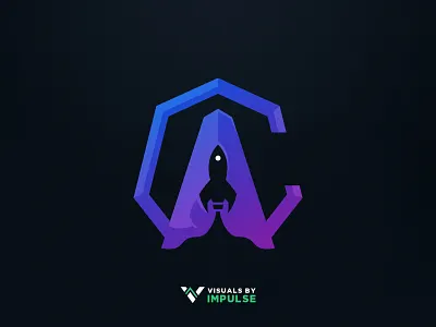 Rocket Logo gaming logo logo purple rocket rocket logo space logo