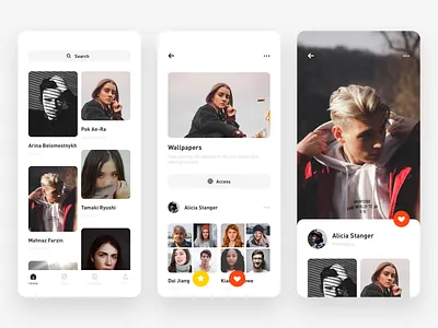 Picture Recommendation app、ui design ui