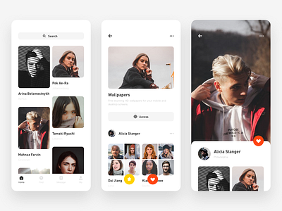 Picture Recommendation app、ui design ui