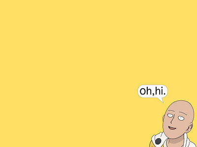 One Punch Man Minimal Wallpaper affinity designer anime character illustration minimal one punch man procreate procreate app saitama wallpaper yellow
