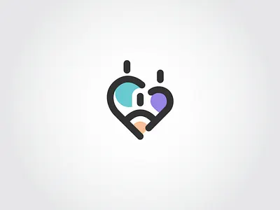 Parenting app logo concept branding child divorce icons logo logotype parents